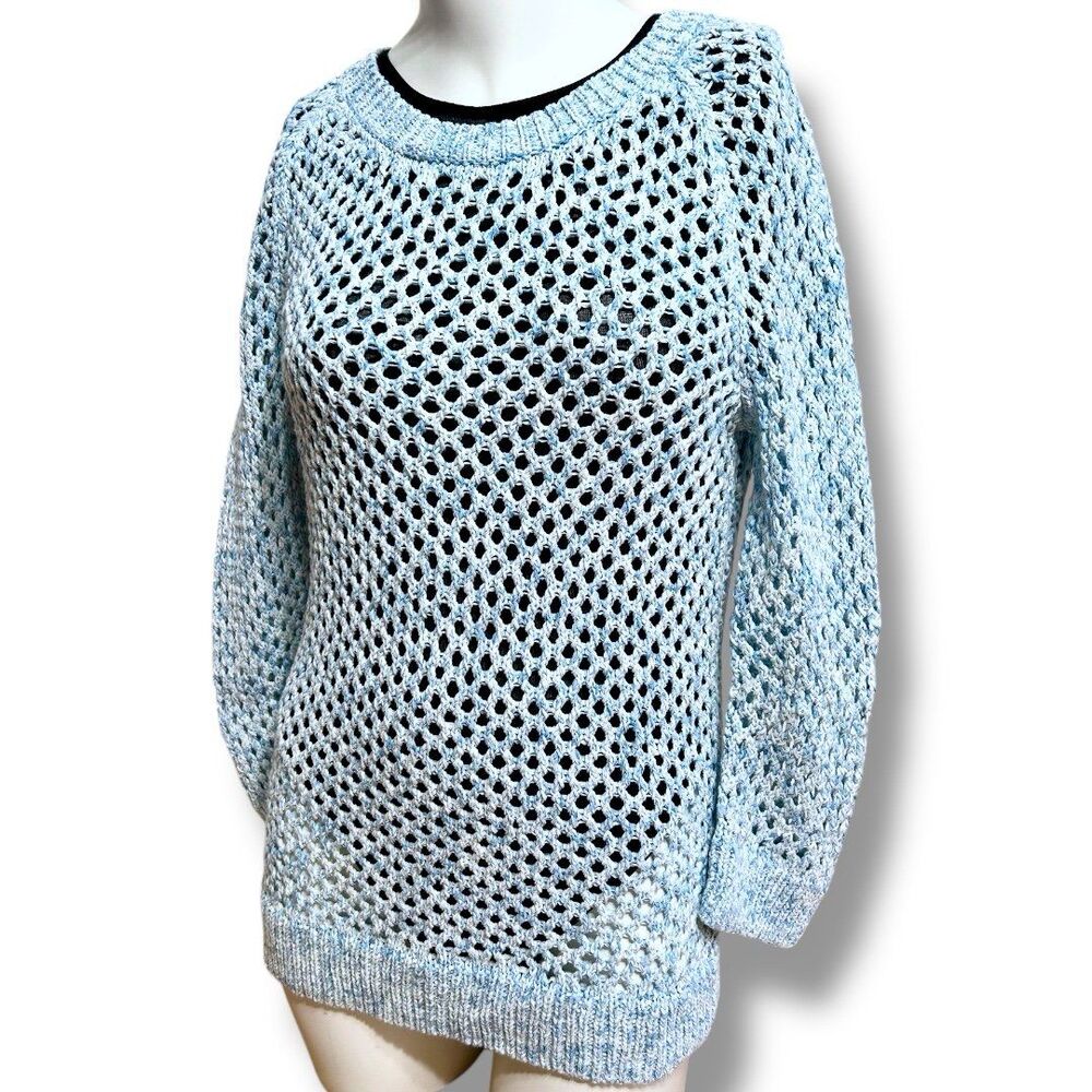 Gap Chunky open knit sweater size M Sky Blue